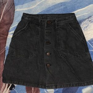 Never work black jean skirt. Size m